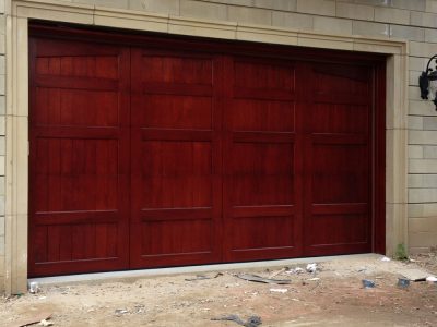 Red Wood Garage Doors